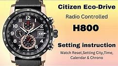 Citizen Eco-Drive H800 Manually Setting instruction | Radio Controlled.