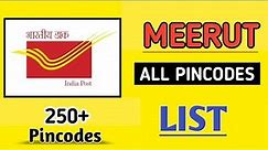 Pin Code List of Meerut City in Uttar Pradesh State | Post Offices Details of Meerut District in UP
