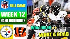 Pittsburgh Steelers vs Cincinnati Bengals [FULL GAME] WEEK 12 | NFL Highlights 2023
