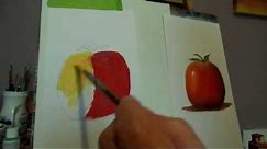 How to paint an APPLE with acrylic paint, for beginners Step by Step, easy