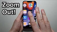 iPhone How to Zoom Out / Zoom In (iOS 16)