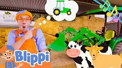 Blippi's Tractor Song! Blippi Educational Farm Animal Songs for Kids