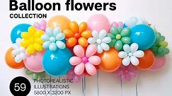Balloons Flowers Stock Graphics Download