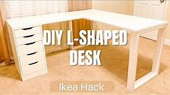 DIY L-shaped Desk | Using Ikea Alex Drawer | Easy Assembly