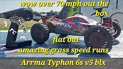 Arrma Typhon 6s v5 grass speed runs