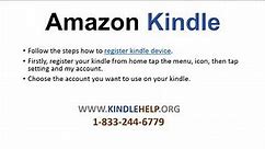 How to Register Kindle Device