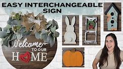 Easy Interchangeable Door Sign | How To Make Easy Interchangeable Images Using Dollar Tree Items