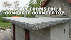 How to form an Outdoor Kitchen Island for Rock Face Concrete Countertops | #outdoorkitchen #diy