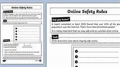 Online Safety Rules Worksheet