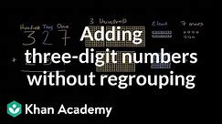 Adding 3-digit numbers (no regrouping) | 2nd grade | Khan Academy
