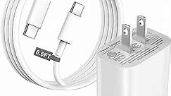 iPhone 15 Charger, iPad Pro Fast Charger with 6.6ft USB C Cable, 20W USB C Charger for iPhone 15/15 Pro/Pro Max/Plus, iPad Pro 12.9/11 inch, iPad Air 5th/4th Gen 10.9 inch, iPad 10th Generation/Mini 6