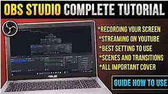 How to Use OBS Studio For Recording and Streaming 2024⚡OBS studio Best settings🤯OBS Studio Tutorials