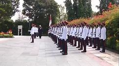 United States Vice President Kamala Harris arrives at the Istana