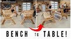 DIY Folding Bench | Turns Into a Table