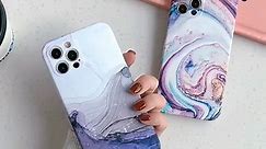 Cute Marble Phone Case for Girls Women Men Full Camera