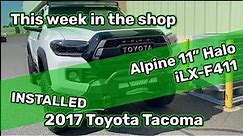 Alpine iLX-F411 installed in Toyota Tacoma with iDatalink Maestro
