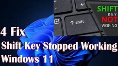 Shift Key Stopped Working in Windows 11 -4 Fix