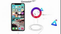 2 Pack iPhone Lightning Headphones Wired [Apple MFi Certified]Apple Earbuds with Connector(Built-in Microphone & Volume Control&Support Call)for 13/12/11/XR/XS/X/8/7/SE,All iOS System White