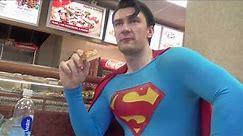 Eating Pizza With Superman