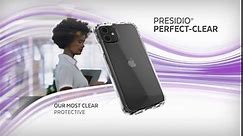 Speck Products Presidio Perfect-Clear with Grip iPhone 11 PRO Max Case, Onyx/Onyx, Obsidian/Obsidian (136509-5446)