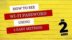 How to Find your WiFi password in Windows | Show Password | View wifi Security key