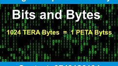 Bits and bytes = Binary Digits and Data Measurement Units MB,GB,TB,PB,EB,ZB,YB