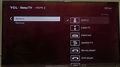 How to Rename TV Inputs in TCL Roku TV 2024