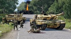 Leopard 2-A6 TANK faced a heavy battle with Russia's latest T-14S ARMATA Tanks - Arma 3
