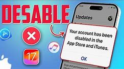 how to Solve your Account has been disabled on App Store on iPhone | Apple ID Disable issues