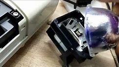 #epson projector eb-x31/how to replace lamp/ temp error problem