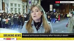 Protest at the Russian embassy