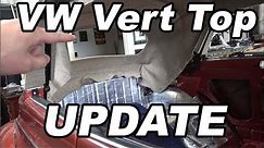 Classic VW BuGs 1970 Convertible top Installation Beetle Restoration Update 5-31-18