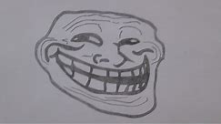 How to draw a Troll Face