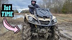 Her First Mud On The 2022 Can Am Outlander 570 XMR