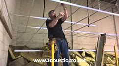 Drop Ceiling Grid n Tile Acoustical Install Video ( Acoustic Pro )