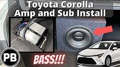 2020 - 2023 + Toyota Corolla Amp and Sub Install