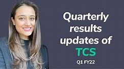 TCS quarterly results 2021 - TCS share latest news | Q1 Results of TCS 2021-22
