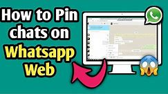How To Pin On WhatsApp Web