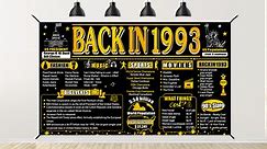 Large 30th Birthday Decorations Back in 1993 Banner