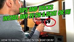 HOW TO INSTALL LED LCD TV ON MOUNT IN A BOAT / RV without 12v TV
