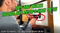 HOW TO INSTALL LED LCD TV ON MOUNT IN A BOAT / RV without 12v TV