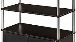 Convenience Concepts Designs2Go Highboy TV Stand with Storage Cabinets and Shelves for TVs up to 40 Inches, Espresso