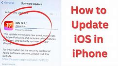 How to Update iOS in iPhone