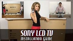 Sony 4K LCD 75" TV Unpacking and Stand Installation Guide