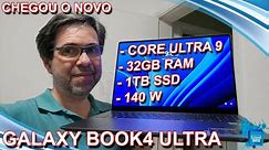 Chegou o novo - Samsung Galaxy Book4 Ultra - Unboxing e primeiras impressões | 32GB RAM | 1TB SSD