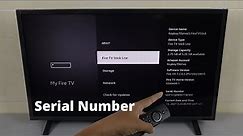 How to Check Serial Number on Amazon Fire TV Stick