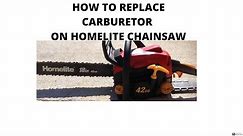 Homelite chainsaw carburetor replacement