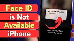 Face ID Is Not available Try Setting up Face ID later | iPhone X XR Xs Max / 11 / 12 /13 /14 Pro Max