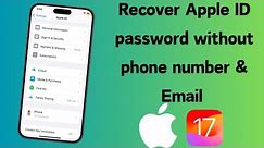 How to Recover Apple ID Password Without Phone Number & Email |