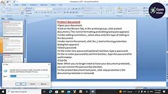 Secure Your Microsoft Word Documents: Essential Methods to Protect and Restrict Editing